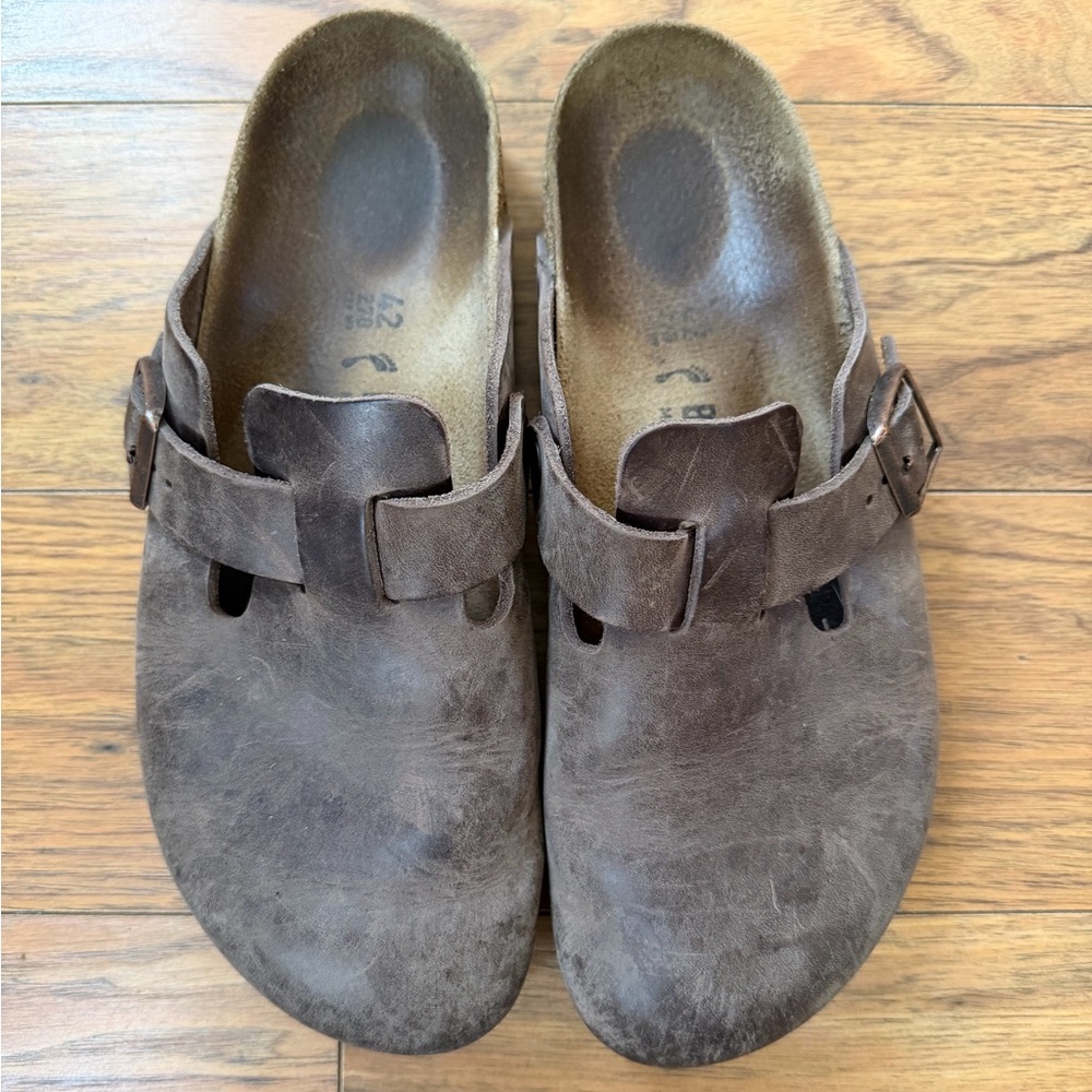 Birkenstock Brown Leather Mules